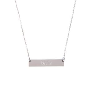 Collier personnalisé gravé en argent