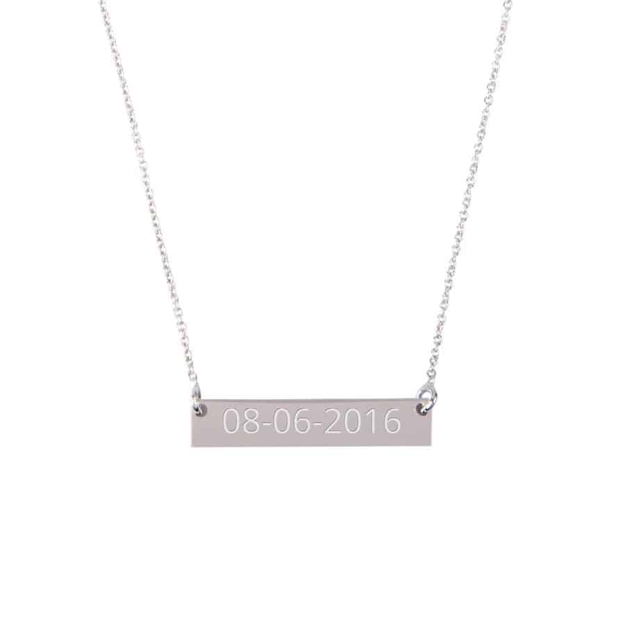 Collier personnalisé gravé en argent