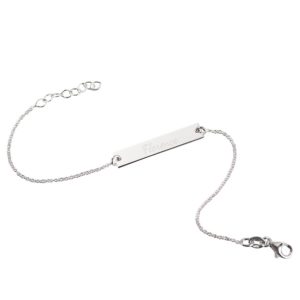 Gourmette femme argent – Prénom gravé