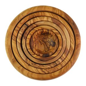 LOT DE BOLS EN BOIS D'OLIVIER