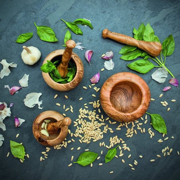Mortier & pilon en olivier ciré
