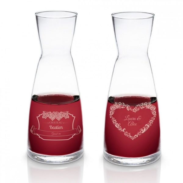 Carafe à vin avec gravure personnalisée