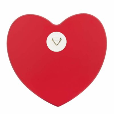 Cœur en bois avec texte – Rouge