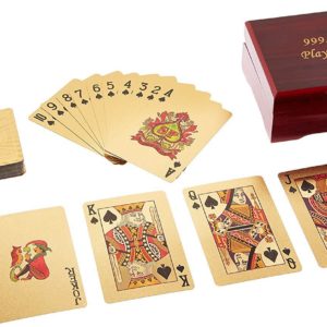 jeu de carte plaqué Or