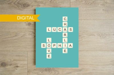 Affiche scrabble personnalisée