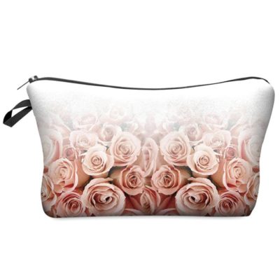 Sac cosmétique imprimé floral 3D