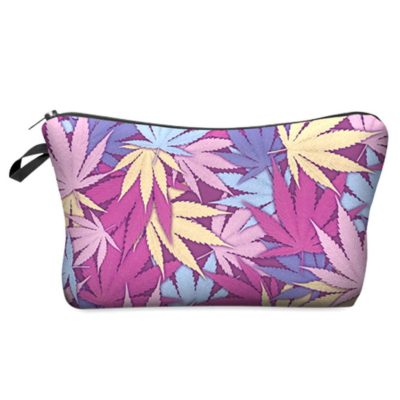 Sac cosmétique imprimé floral 3D