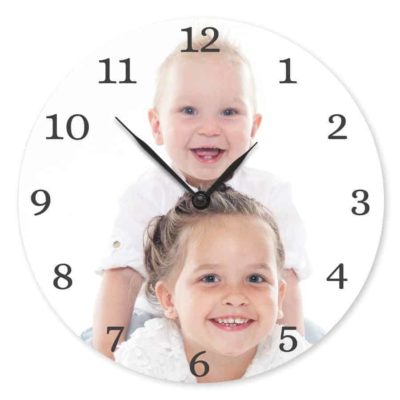 Horloge personnalisée photo style ronde