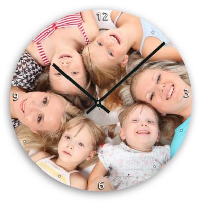 Horloge personnalisée photo style ronde