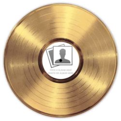 Disque D’OR Vinyle Personnalisé Avec Étiquette