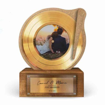 Trophée Disque D’or Deluxe Personnalisé