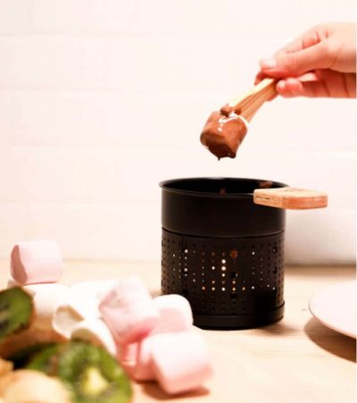 Coffret fondue au chocolat à la bougie