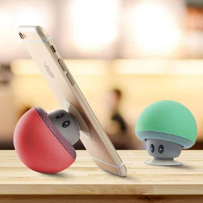 Mini enceinte Bluetooth champignon avec ventouse