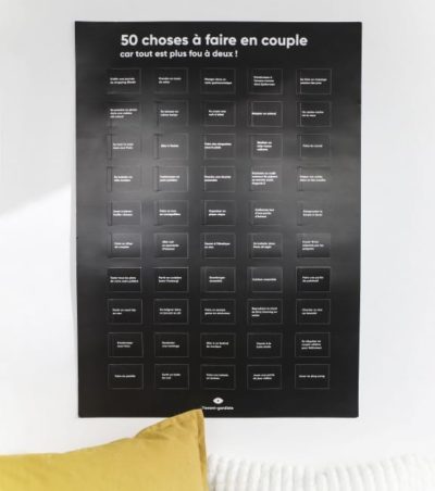 Poster 50 choses à faire en couple