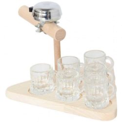 Truelle de maçon à sonnette avec 6 verres à shot