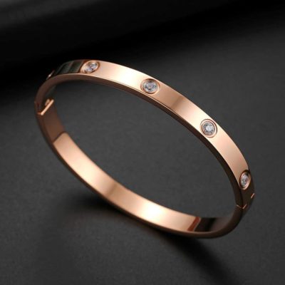 Bracelet en cuivre avec Zirconium (Modèle Luxe)