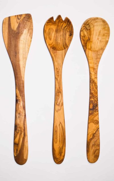 Set de 3 couverts en bois d’Olivier