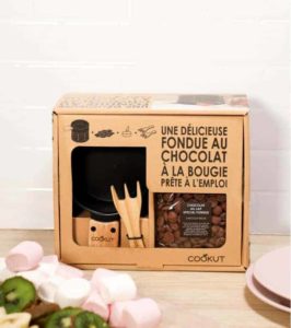 Coffret fondue au chocolat à la bougie