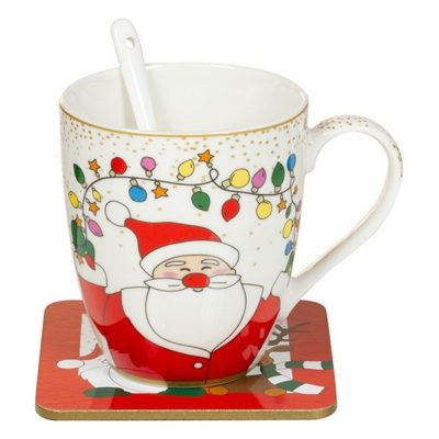 TASSE AVEC CUILLÈRE NOEL PORCELAINE (350 ML)