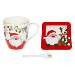 TASSE AVEC CUILLÈRE NOEL PORCELAINE (350 ML)