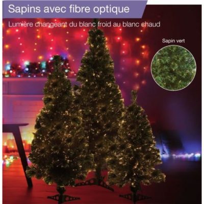 Sapin vert de Noël en PVC – H 60 cm