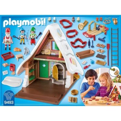 PLAYMOBIL 9493 – Christmas – Atelier de biscuit du Pere Noël avec moules – Nouveauté 2019