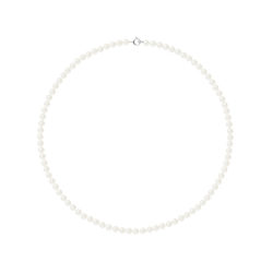 PERLINEA- Collier Perles de Cutlure Ronde 4-5 mm Blanc Naturel