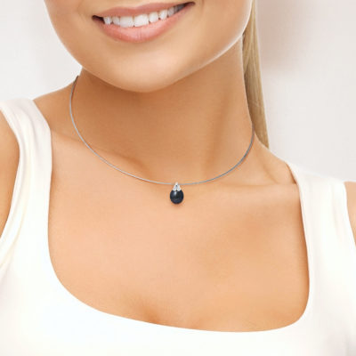 PERLINEA- Collier Perles de Cutlure- Diamètre 9-10 mm Black Tahiti