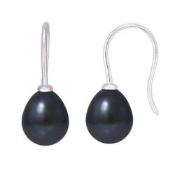 PERLINEA- Boucles d’Oreilles- Perles de Culture d’Eau Douce Bouton