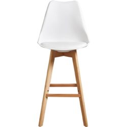 Tabouret de bar 16163BL – ADDA Blanc – Lot de 2