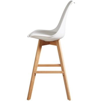 Tabouret de bar 16163BL – ADDA Blanc – Lot de 2