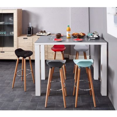 Tabouret de bar 47765BU – OSLO Bleu – Lot de 1