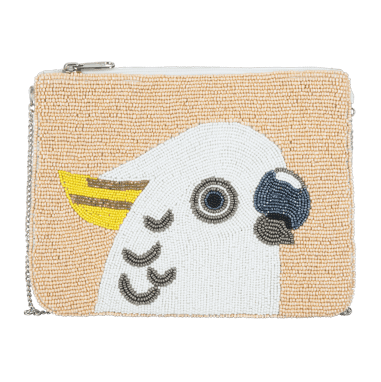 Sac perlé White Parrot