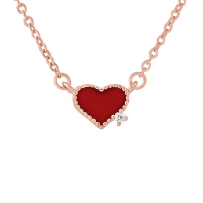 Collier motif “CUR”  Rouge