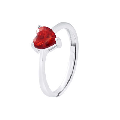 Bague motif “CUR” de Crystal Rouge  Ajustable