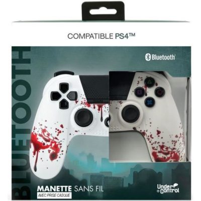 Manette Bluetooth Zombie Under Control avec Prise Casque pour PS4