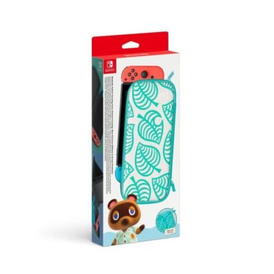Pochette de transport Edition Animal Crossing : New Horizons et protection d’écran Nintendo Switch