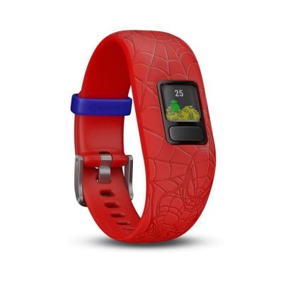 GARMIN Bracelet d’activité Spiderman Vivofit Jr 2 – Enfant garçon – Rouge