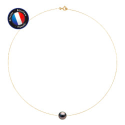 PERLINEA- Collier- Perles de Culture de Tahiti Ronde 10-11 mm- Bijou Femme
