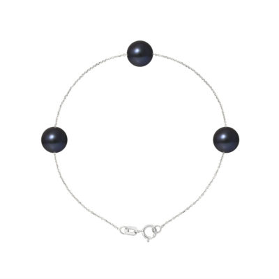 PERLINEA- Bracelet 3 Perles de Culture d’Eau Douce
