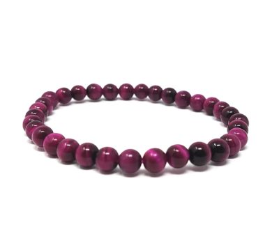 Bracelet  Pierre naturelle – il du Tigre Rose teintée