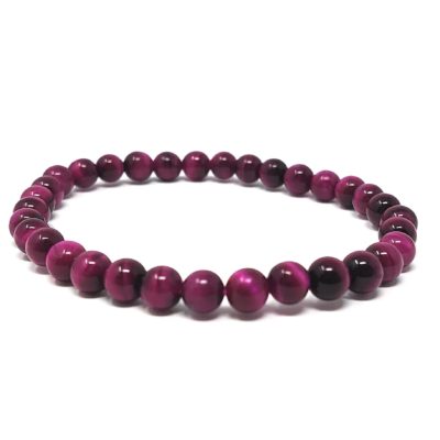 Bracelet  Pierre naturelle – il du Tigre Rose teintée