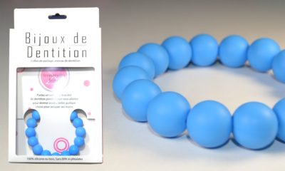 Bracelet bijou de dentition et de portage – Bleu