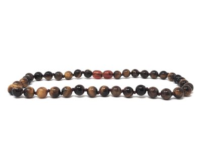 Collier Bébé Pierre naturelle – il du Tigre Marron