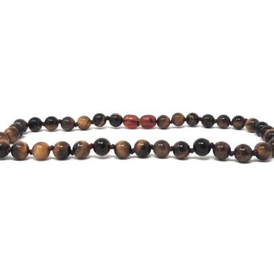 Collier Bébé Pierre naturelle – il du Tigre Marron