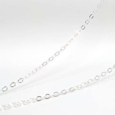 Chaine bola plaqué 114 cm – Argent