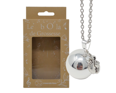 Bola de grossesse argent lisse – EVA (Pieds)