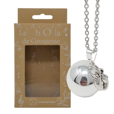 Bola de grossesse argent lisse – EVA (Pieds)