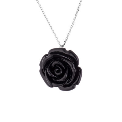 Collier Pendentif “BLACK ROSE”