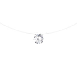 Collier Solitaire Oxyde de Zirconium